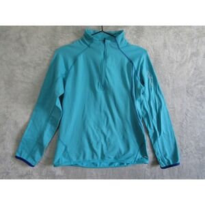 Salomon ActiTherm Quarter Zip Pullover Teal Blue Athletic Top Women's Medium
